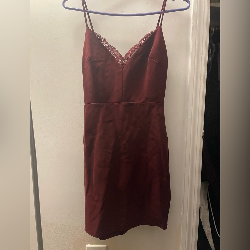 NWT Lush Burgundy Mini Dress XS